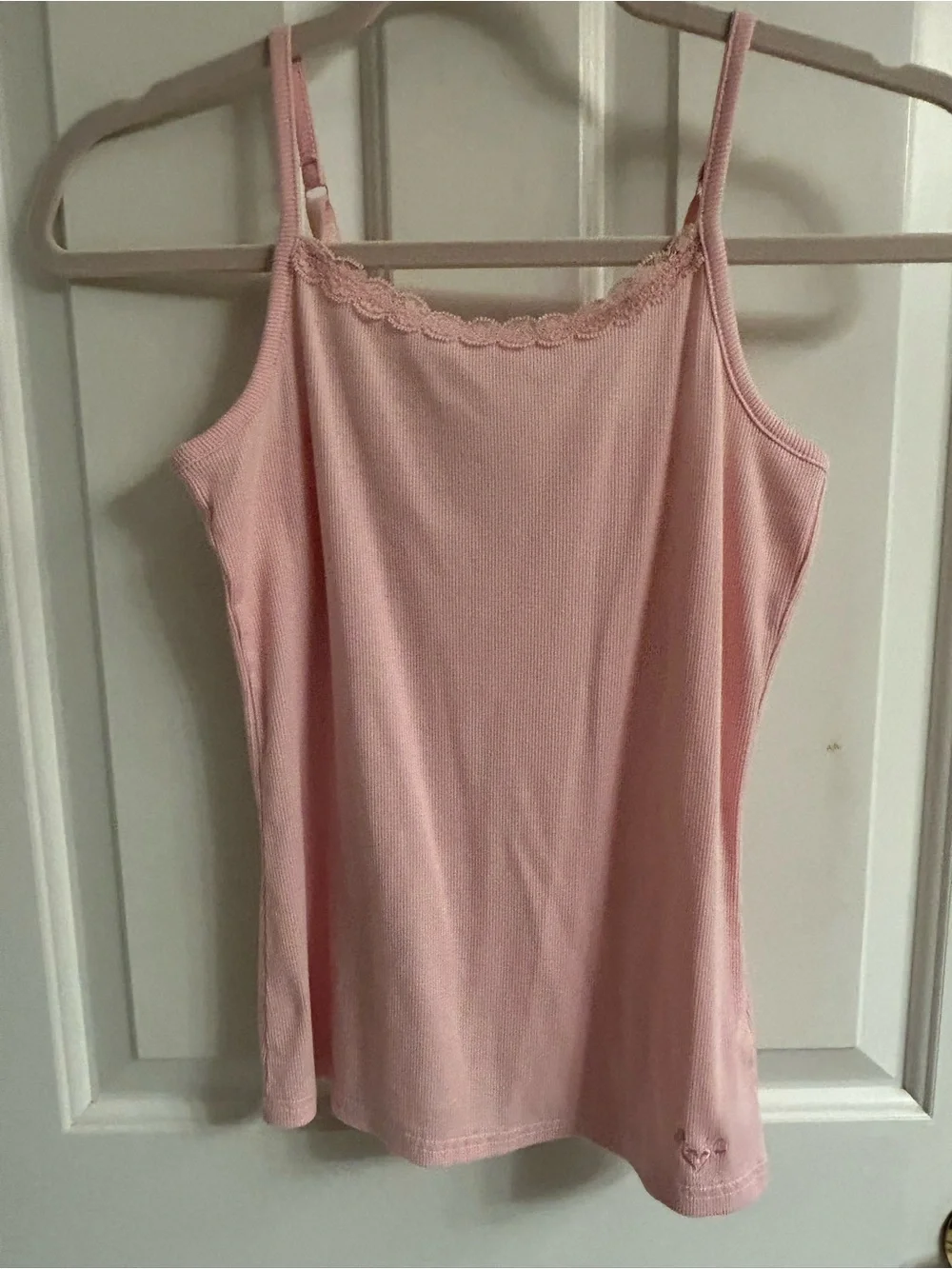 Girls Justice Pink Lace-Trim Camisole Tank